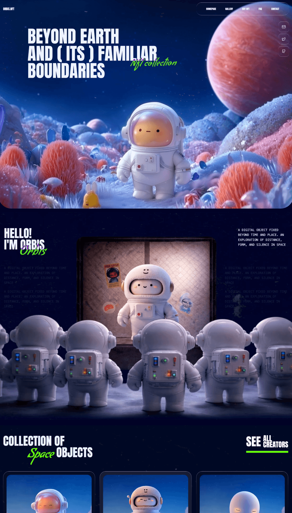 MotionSites Orbis NFT Web3 Hero