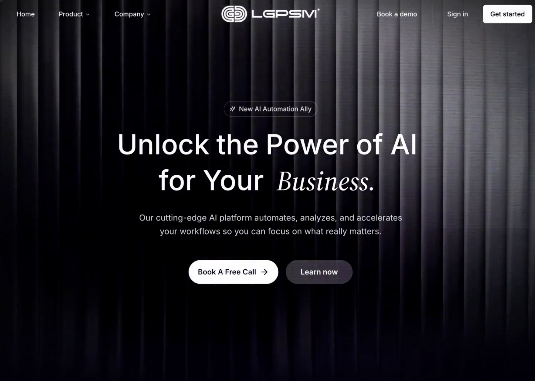 MotionSites Synapse AI Hero Section，展示結構化 Prompt 產出的精緻 SaaS 暗色主題首頁