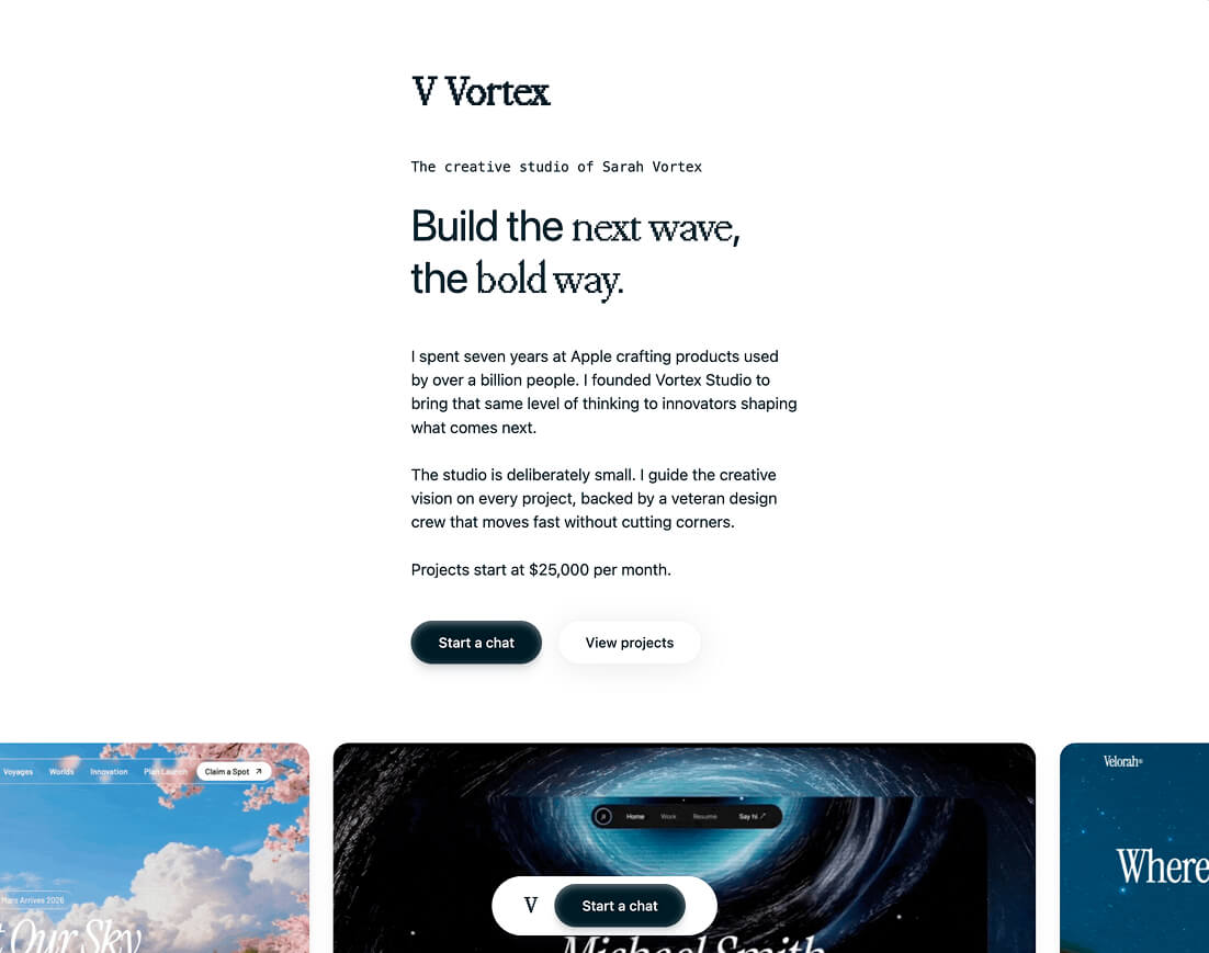 MotionSites Vortex Studio 風格