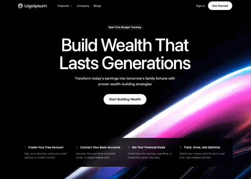 MotionSites Wealth Fintech Hero